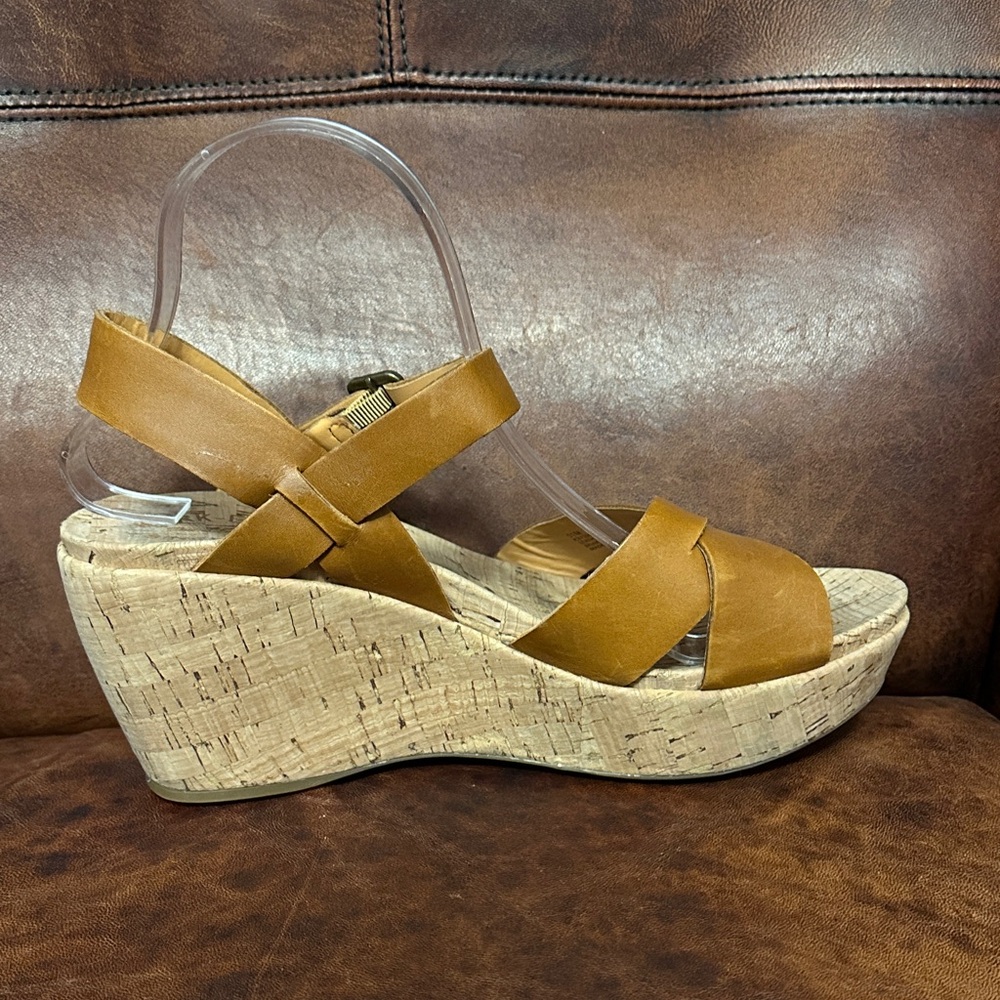 Kork-Ease Brown Wedge Sandals - Picture 8 of 12